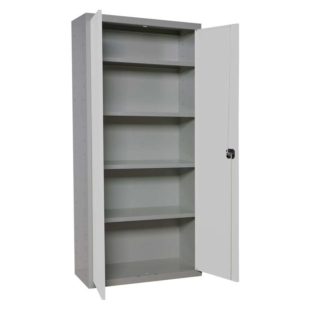 Vestiaire métallique 1800x1000x400 - 4 niveaux Gris/Blanc - SIMON RACK - 8425437142604