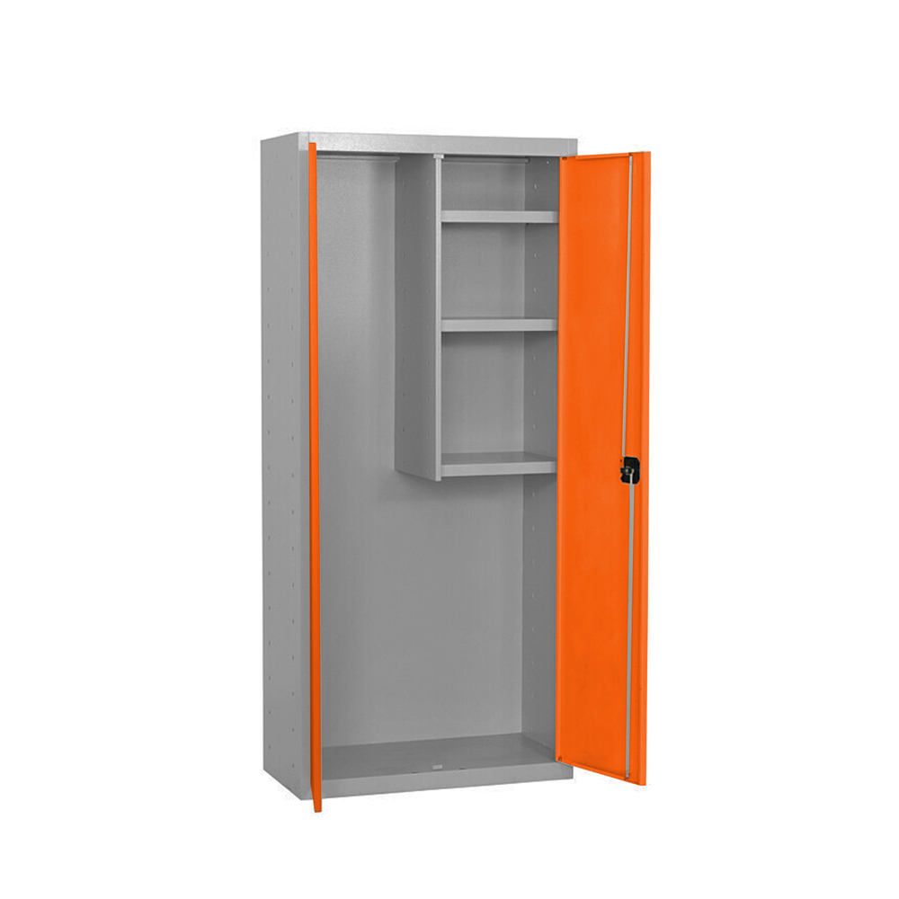 Vestiaire métallique 1800x800x400 - Gris/Orange - SIMON RACK - 8425437142659