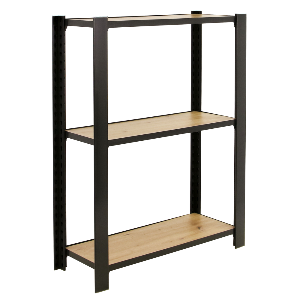 Rayonnage de bureau charge légère sans vis 1000x2400x300 - 3 niveaux Anthracite - SIMON RACK - 8425437146756