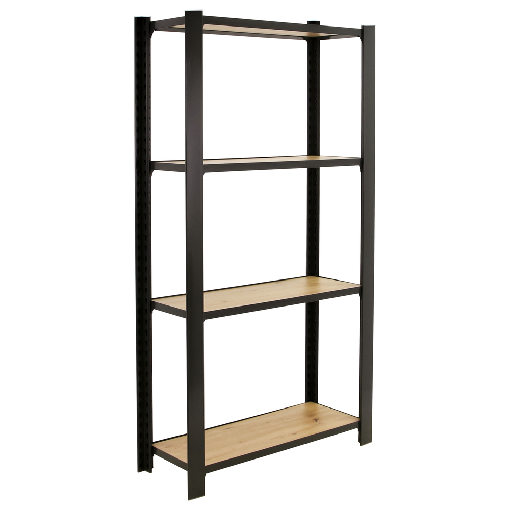 Rayonnage de bureau charge légère sans vis 1500x2400x300 - 4 niveaux Anthracite - SIMON RACK - 8425437146770