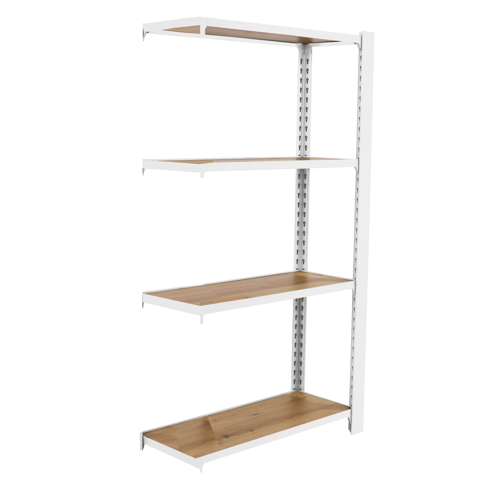 Rayonnage de bureau charge légère sans vis 1500x900x400 - 4 niveaux Blanc - SIMON RACK - 8425437146985