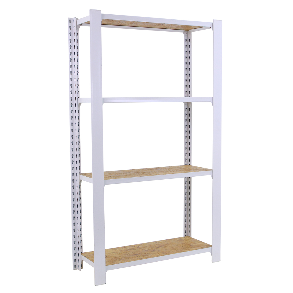Rayonnage de bureau charge légère sans vis 1500x900x300 - 4 niveaux Blanc - SIMON RACK - 8425437147036
