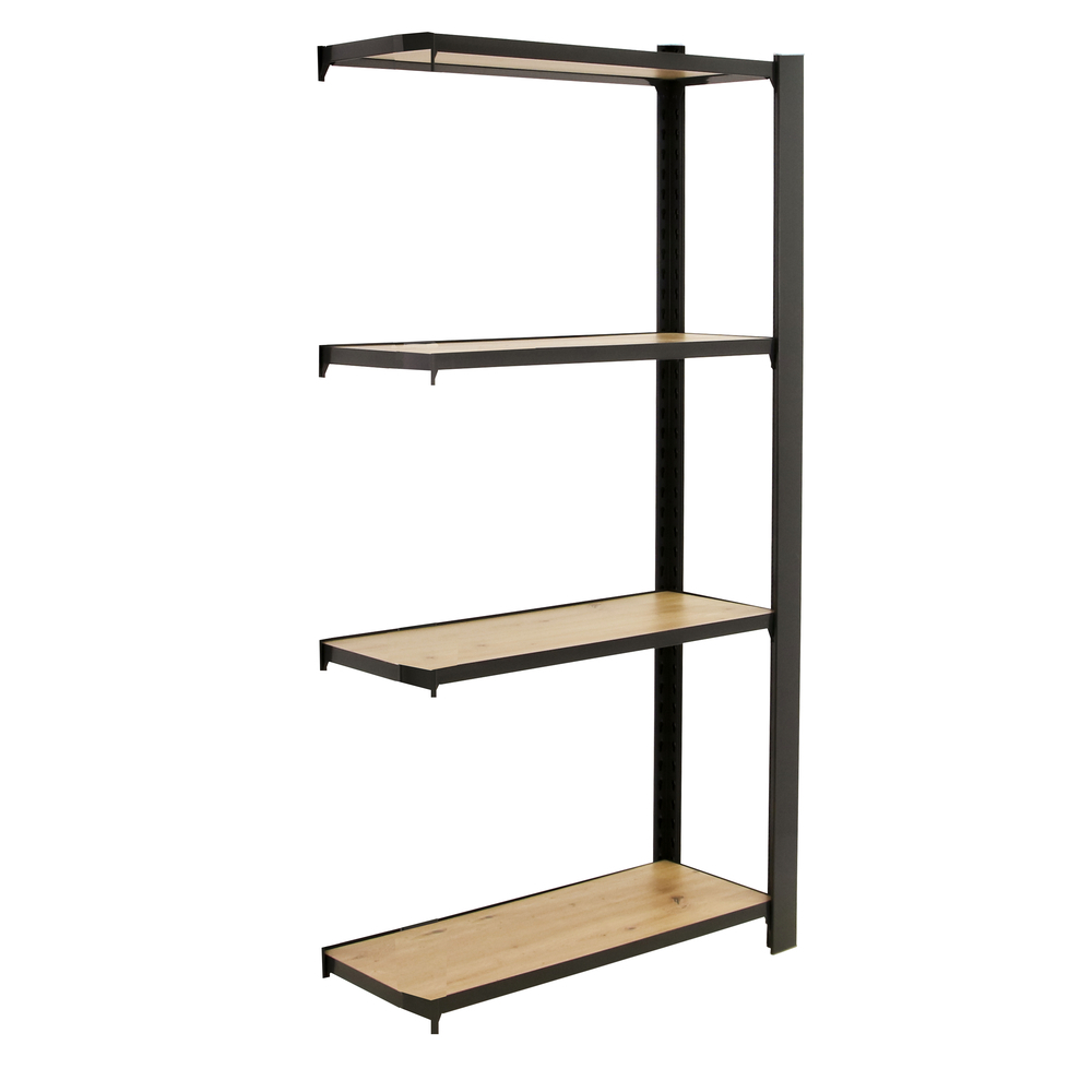 Rayonnage de bureau charge légère sans vis 1500x900x400 - 4 niveaux Anthracite - SIMON RACK - 8425437147227