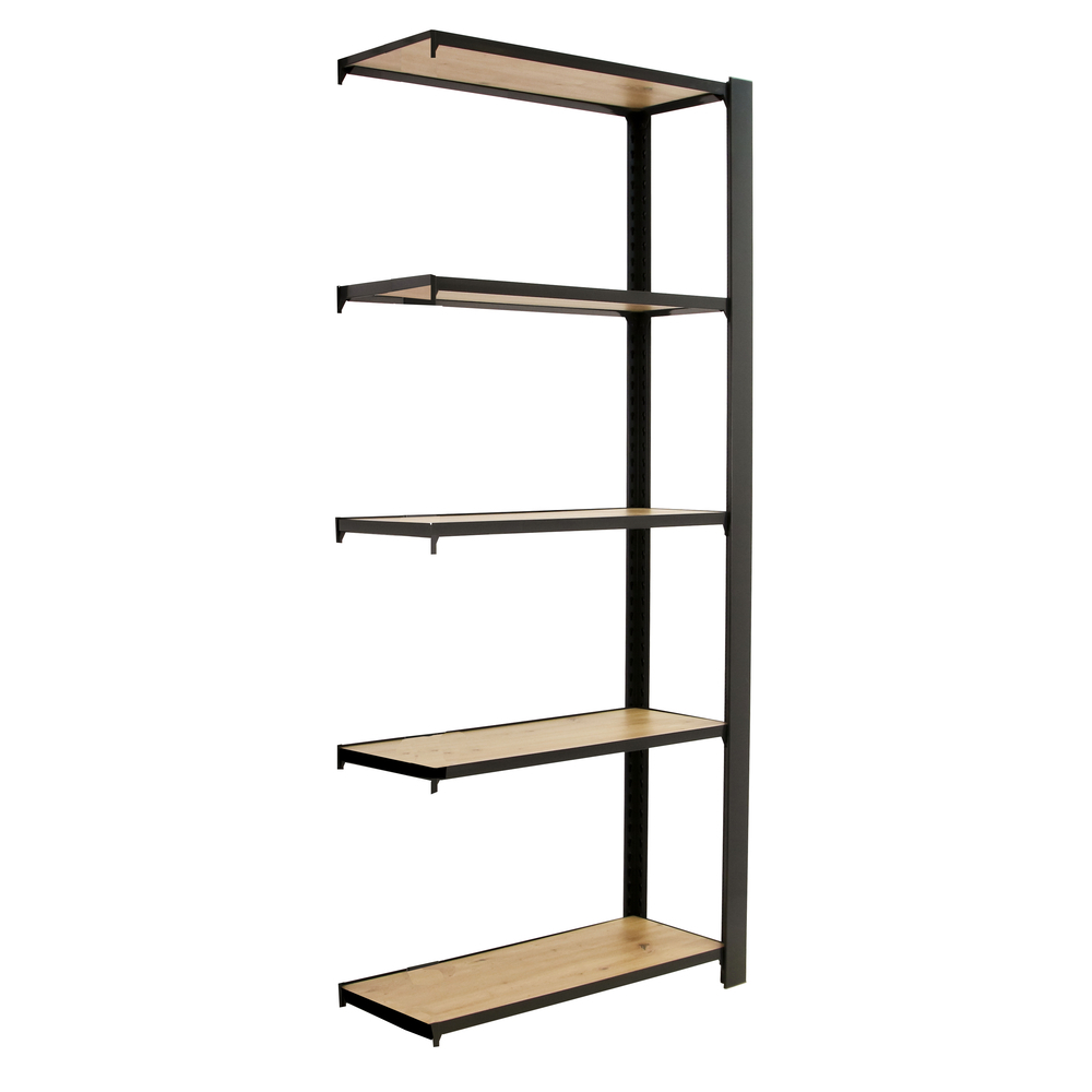 Rayonnage de bureau charge légère sans vis 2100x900x300 - 5 niveaux Anthracite - SIMON RACK - 8425437147234