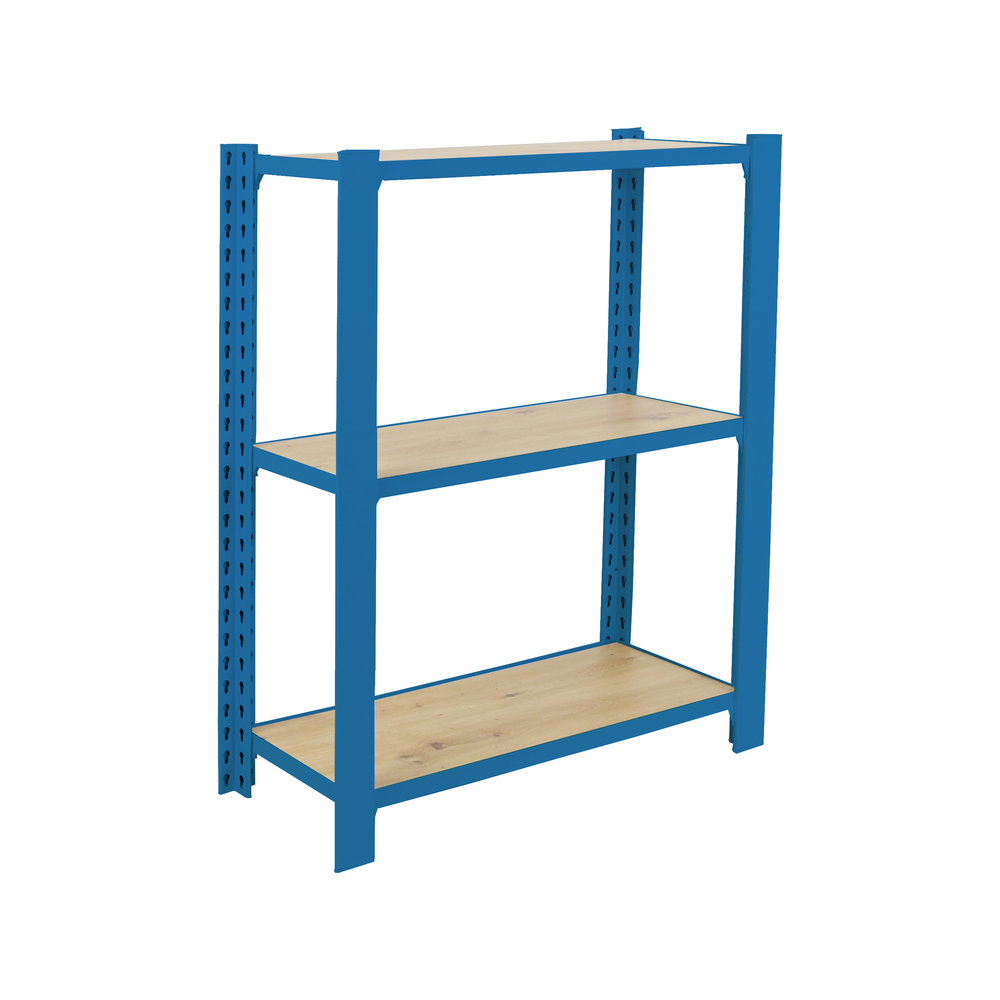 Rayonnage de bureau charge légère sans vis 1000x900x300 - 3 niveaux Bleu - SIMON RACK - 8425437147371