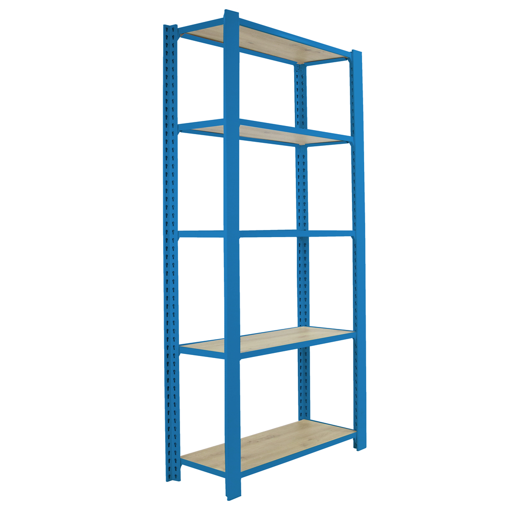 Rayonnage de bureau charge légère sans vis 2100x900x400 - 5 niveaux Bleu - SIMON RACK - 8425437147425
