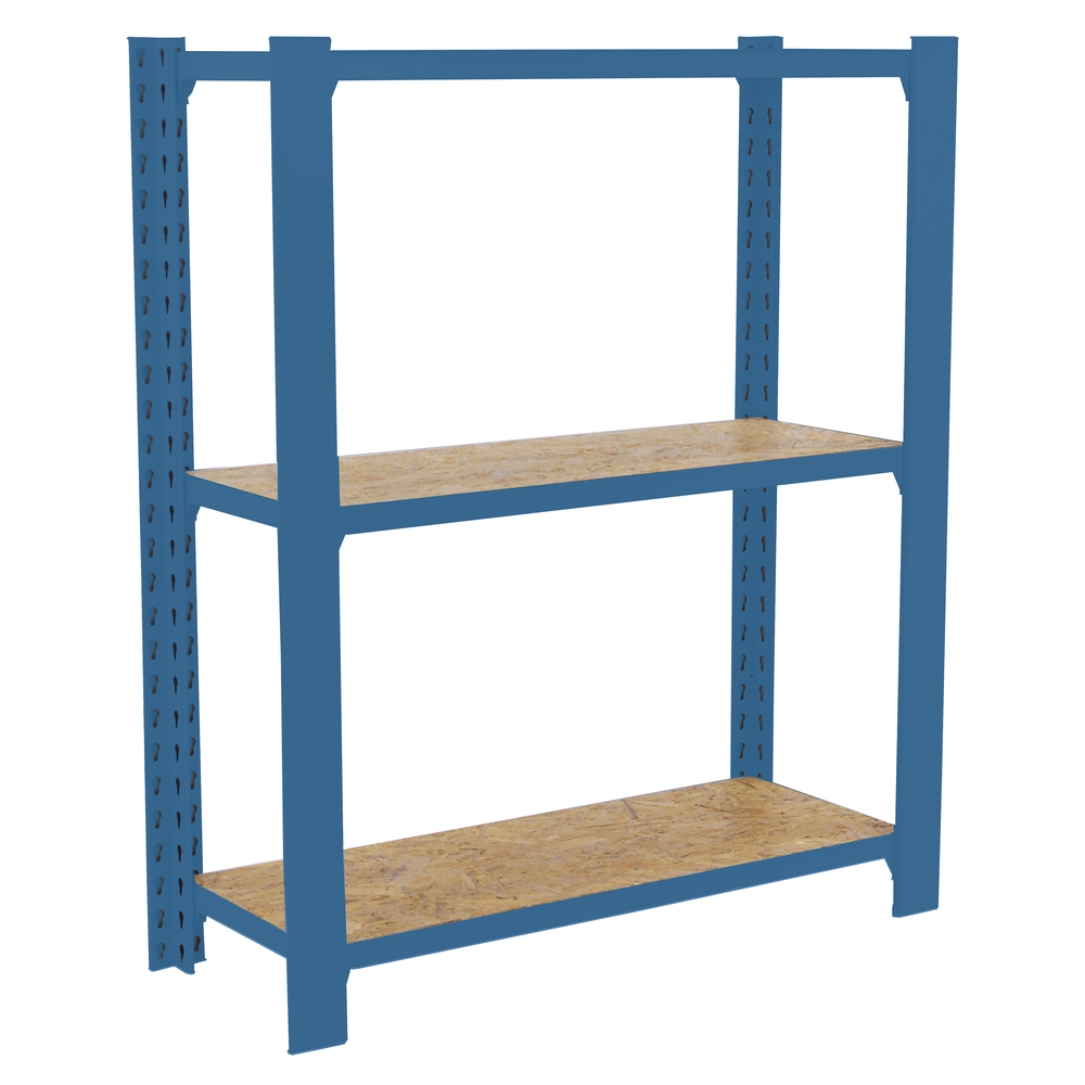 Rayonnage de bureau charge légère sans vis 1000x900x300 - 3 niveaux Bleu - SIMON RACK - 8425437147494