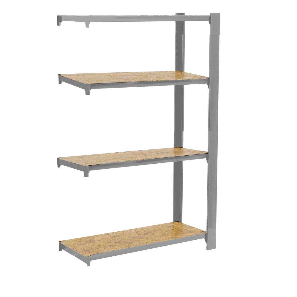 Rayonnage de bureau charge légère sans vis 1500x900x400 - 4 niveaux Gris - SIMON RACK - 8425437147821