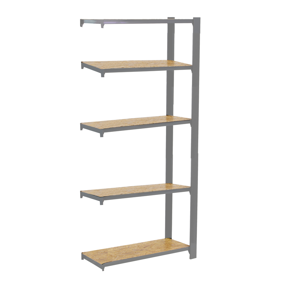 Rayonnage de bureau charge légère sans vis 2100x900x300 - 5 niveaux Gris - SIMON RACK - 8425437147838