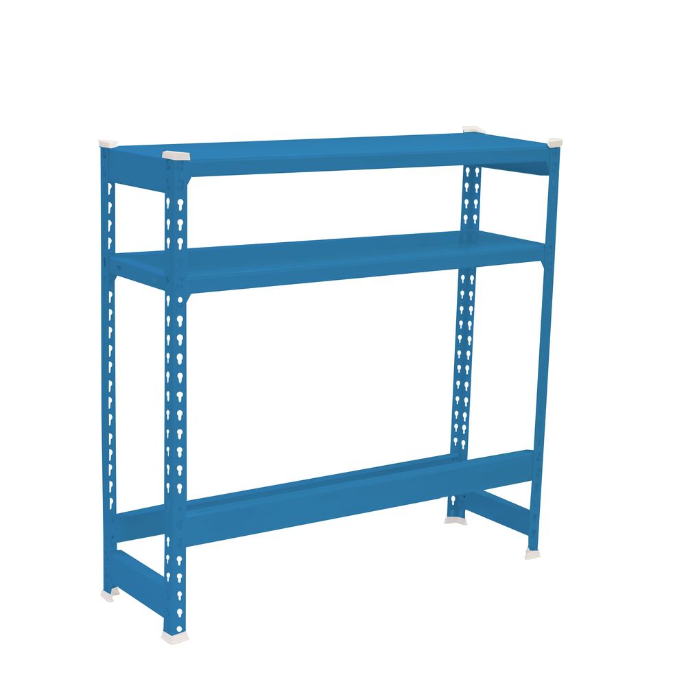 Rayonnage léger tri de bouteille sans vis 1000x1000x300 - 3 niveaux Bleu - SIMON RACK - 8425437147920