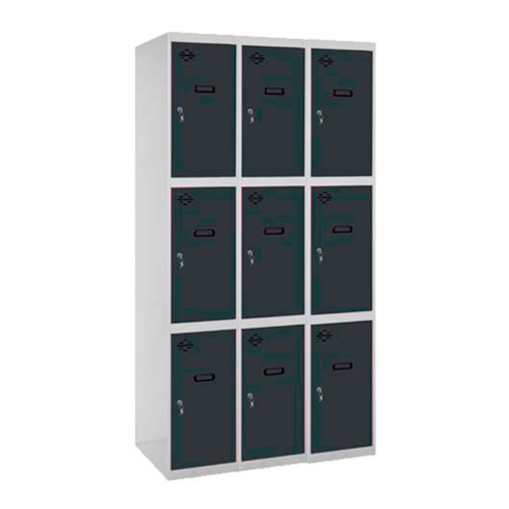 Vestiaire métallique 1800x1200x500 - Gris/Anthracite - SIMON RACK - 8425437148897