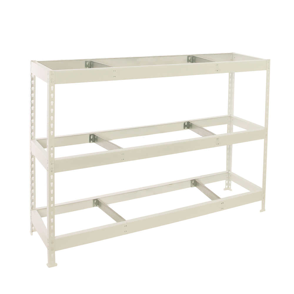 Étagère charge moyenne 500 à 600kg - 2000x2400x450 - 3 niveaux Blanc - SIMON RACK - 8425437153235