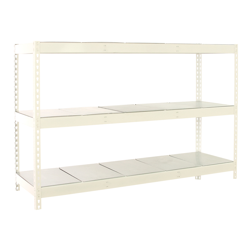 Étagère charge moyenne 500 à 600kg - 2000x2400x600 - 3 niveaux Blanc - SIMON RACK - 8425437153341