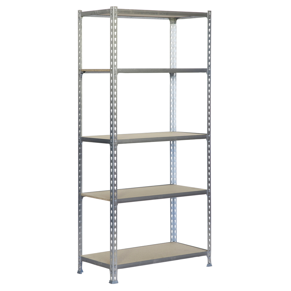 Rayonnage bois-métal léger sans vis 2000x1000x500 - 5 niveaux Bois - SIMON RACK - 8435104910795