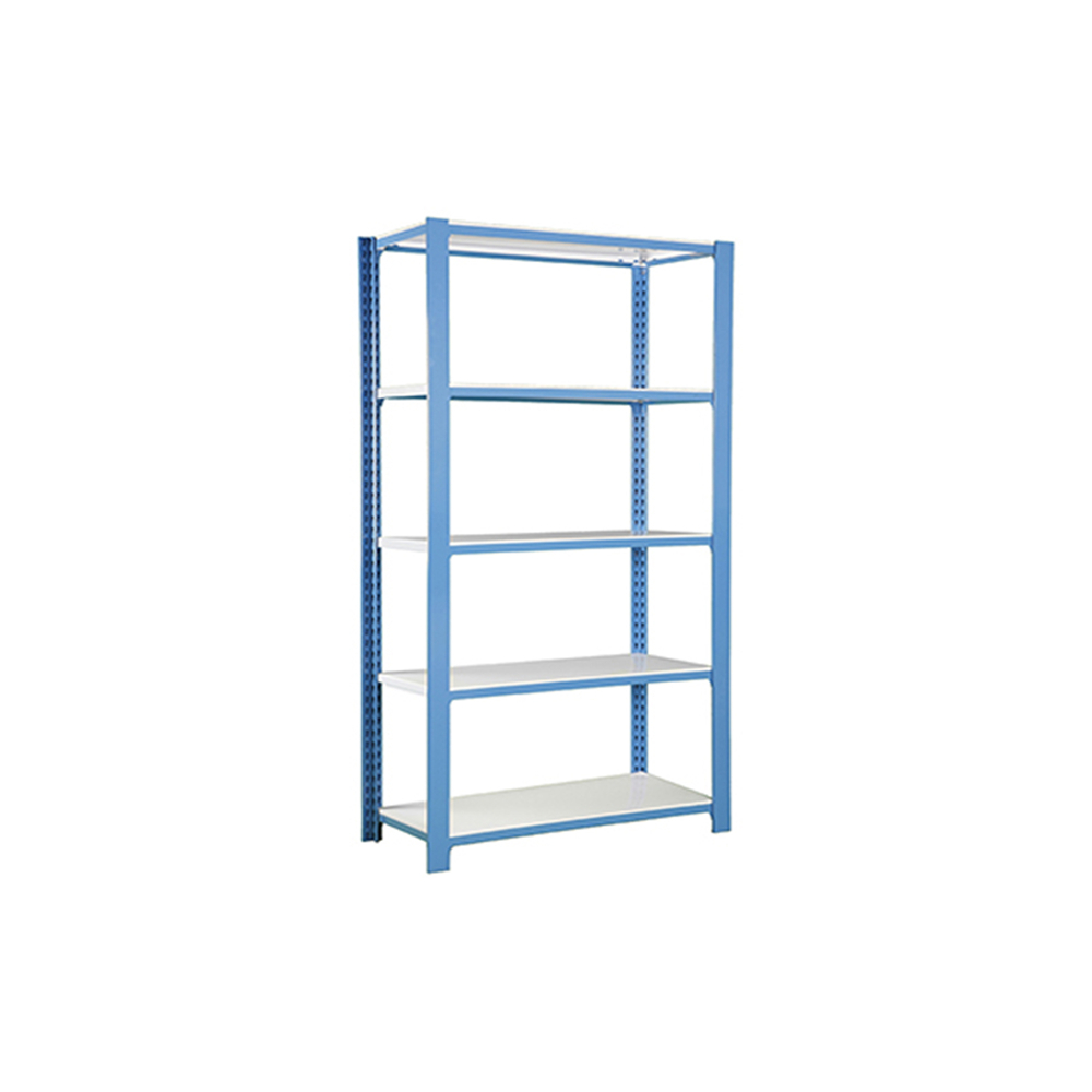 Rayonnage de bureau charge légère sans vis 2100x900x300 - 5 niveaux Bleu/Blanc - SIMON RACK - 8435104916124