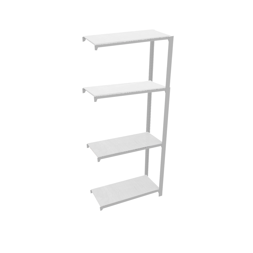 Rayonnage de bureau charge légère sans vis 1500x900x300 - 4 niveaux Gris/Blanc - SIMON RACK - 8435104916490