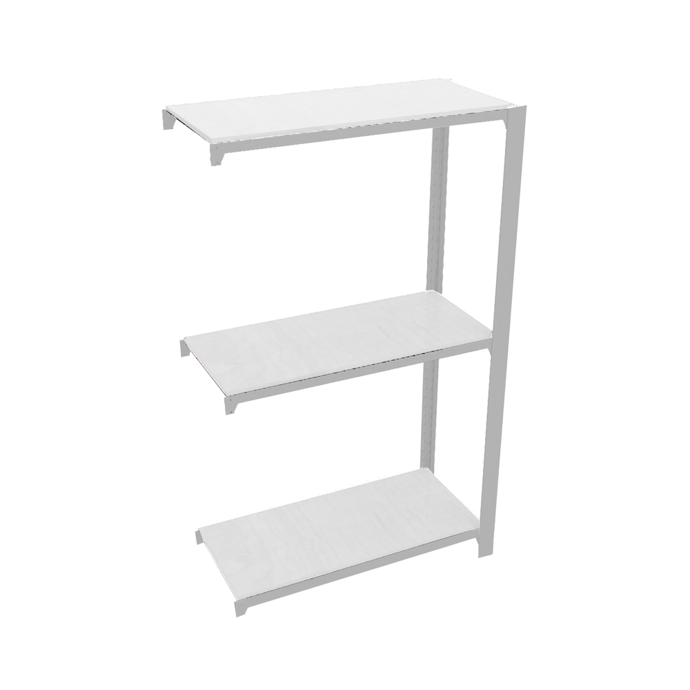 Rayonnage de bureau charge légère sans vis 1000x900x300 - 3 niveaux Gris/Blanc - SIMON RACK - 8435104916773
