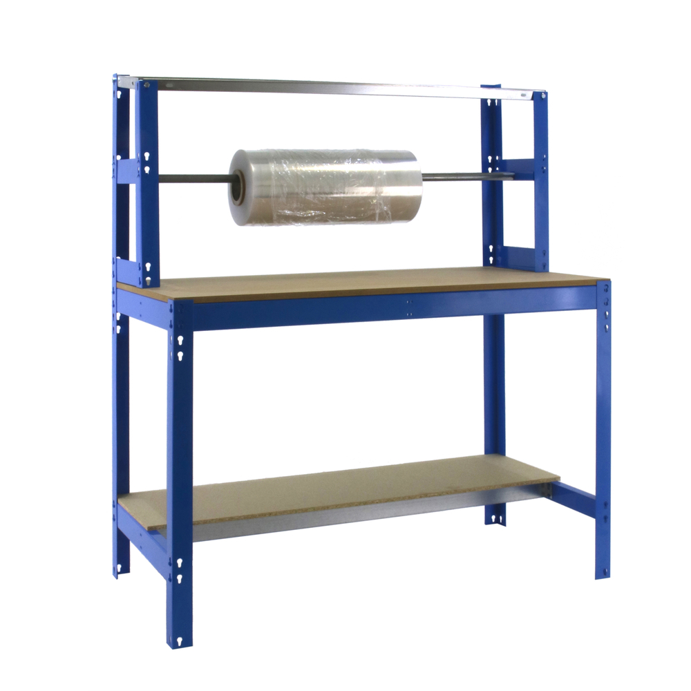 Kit établi Bricolage - 1445x1510x760 - 3 niveaux Bleu/Bois - SIMON RACK - 8435104919811