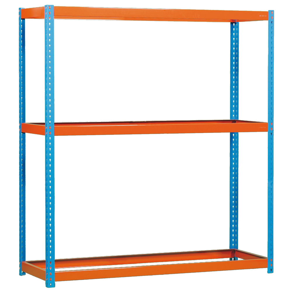 Étagère charge moyenne 400kg - 2000x1200x600 - 3 niveaux Bleu/Orange - SIMON RACK - 8435104922590