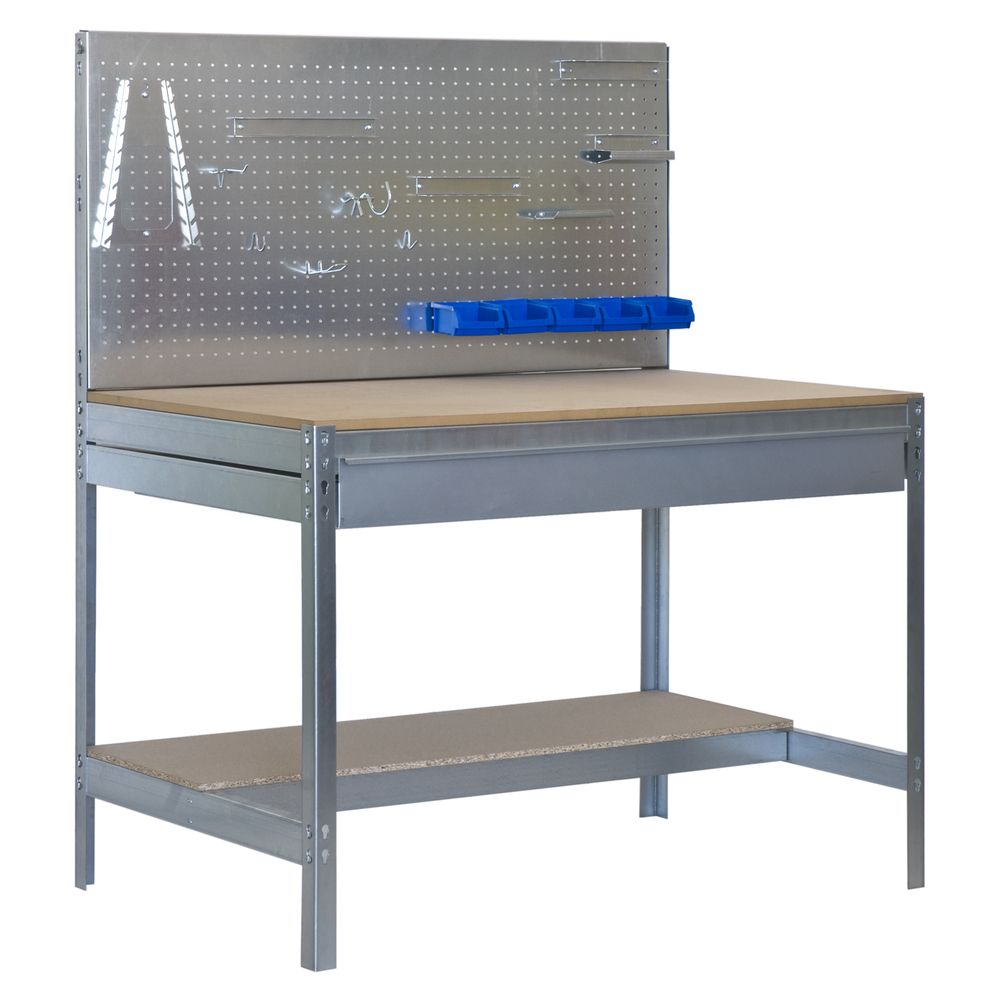 Kit établi Bricolage - 1445x1210x610 - 2 niveaux Bois - SIMON RACK - 8435104932490