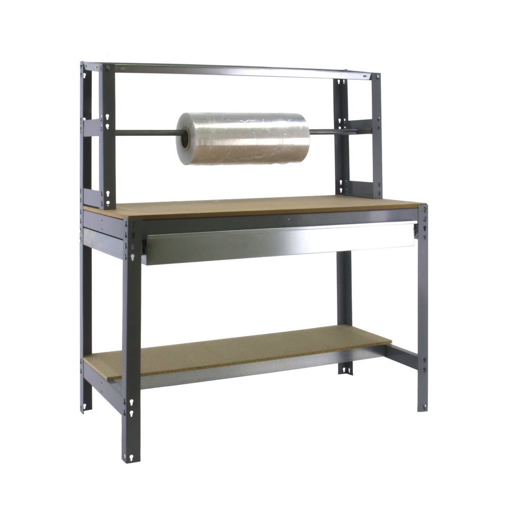 Kit établi Bricolage - 1445x1510x760 - 3 niveaux Gris/Bois - SIMON RACK - 8435104932698