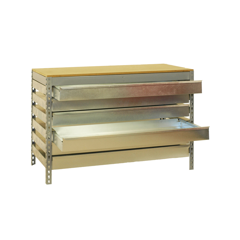 Kit établi Bricolage - 842x1510x760 - 1 niveau Gris/Bois - SIMON RACK - 8435104932933