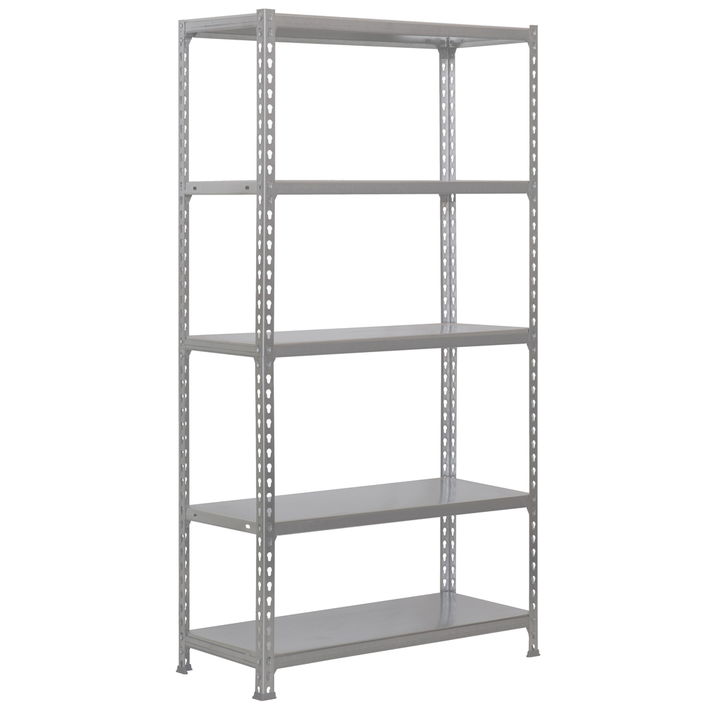 Rayonnage métallique léger sans vis 2000x1000x300 - 5 niveaux Gris - SIMON RACK - 8435104934579