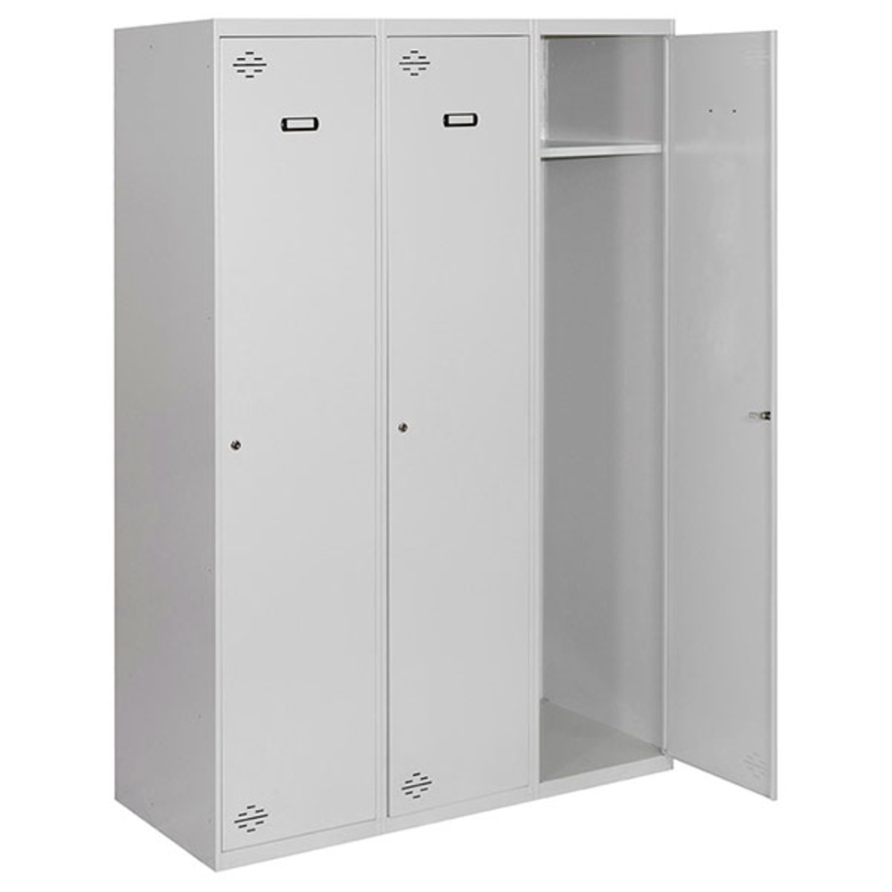 Vestiaire métallique monté 1800x1200x500 - 1 niveau Gris - SIMON RACK - 8435104935033