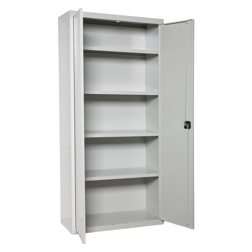 Vestiaire métallique monté 1800x600x400 - 4 niveaux Gris - SIMON RACK - 8435104935620