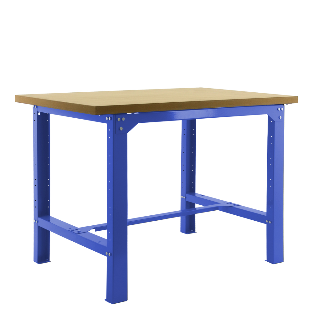 Kit établi Bricolage - 865x1800x750 - 1 niveau Bleu/Bois - SIMON RACK - 8435104936658