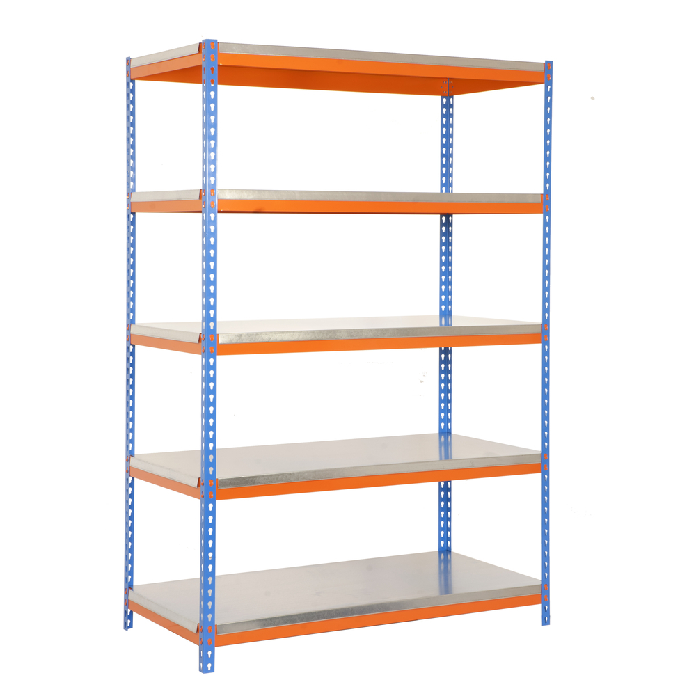 Étagère charge moyenne 300 kg 2000x1200x600 - 5 niveaux Bleu/Orange - SIMON RACK - 8435104936894