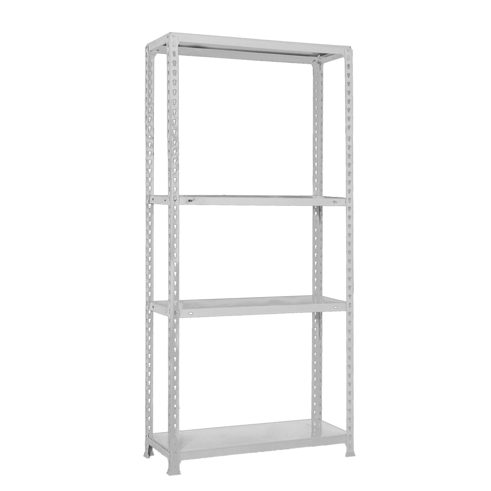 Étagère en kit charge légère sans vis 1600x800x300 - 4 niveaux Blanc - SIMON RACK - 8435104937396