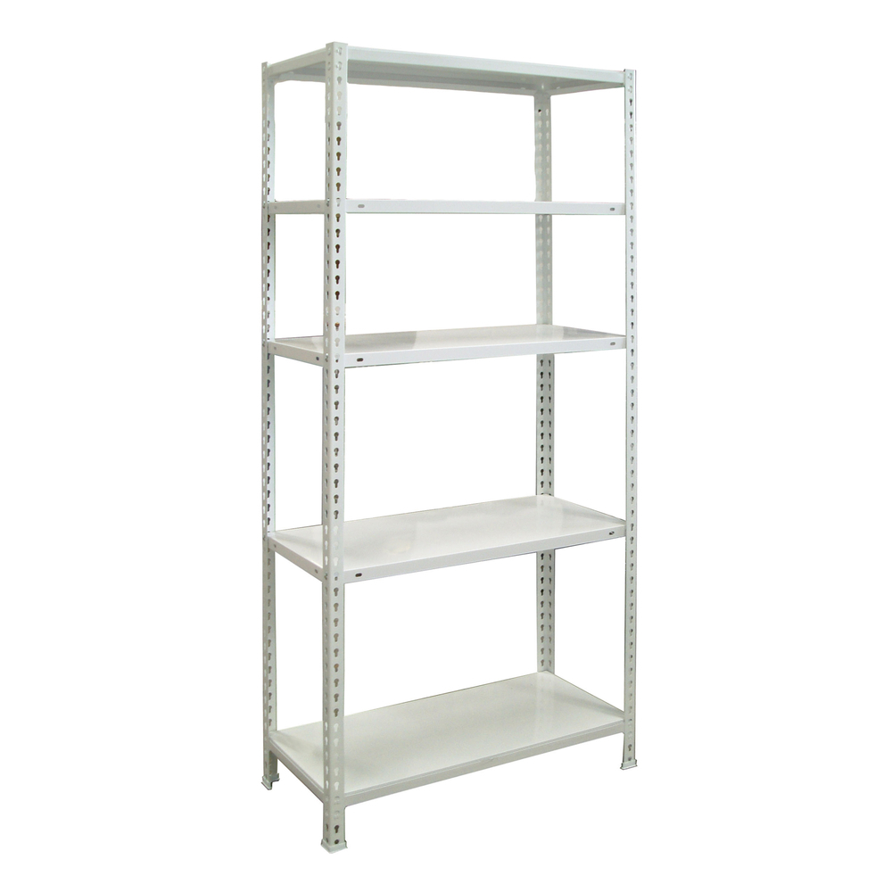 Étagère en kit charge légère sans vis 1800x800x300 - 5 niveaux Blanc - SIMON RACK - 8435104937457