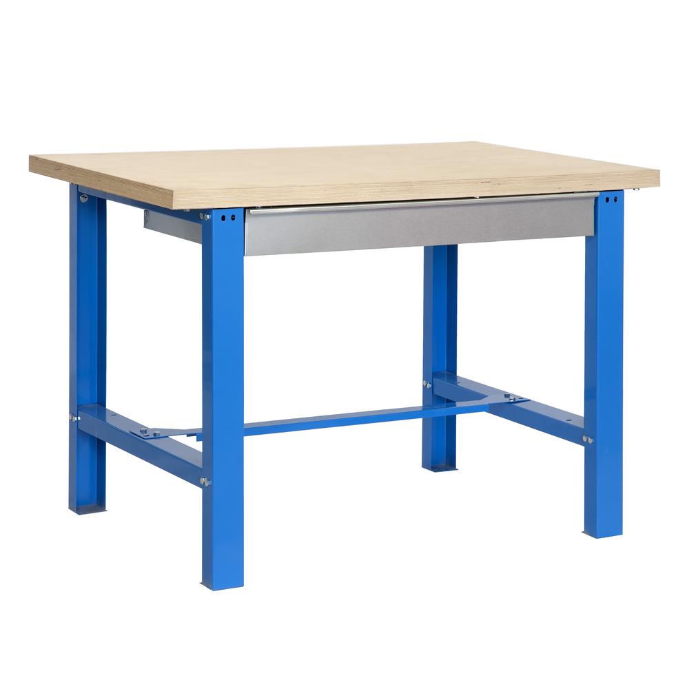 Kit établi Bricolage - 865x1800x750 - 1 niveau Bleu/Bois - SIMON RACK - 8435104938126
