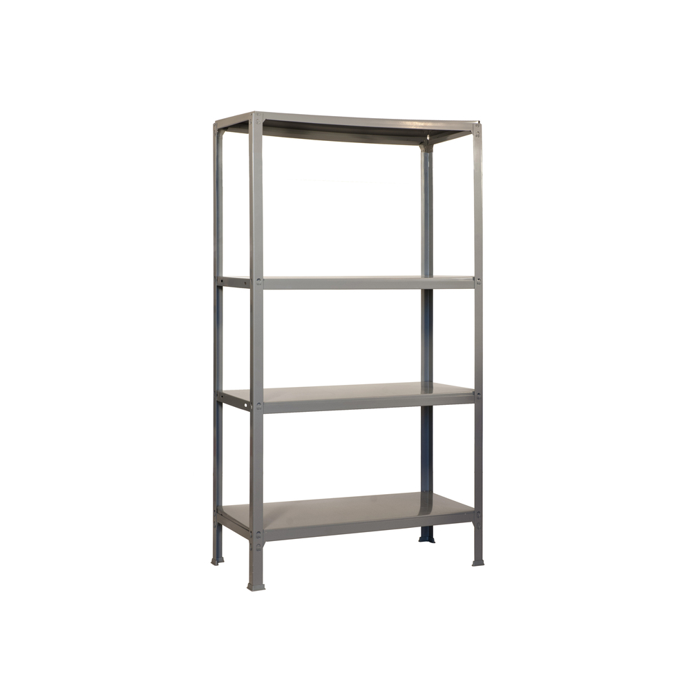 Rayonnage de bureau charge légère sans vis 1600x800x360 - 4 niveaux Gris - SIMON RACK - 8435104939352