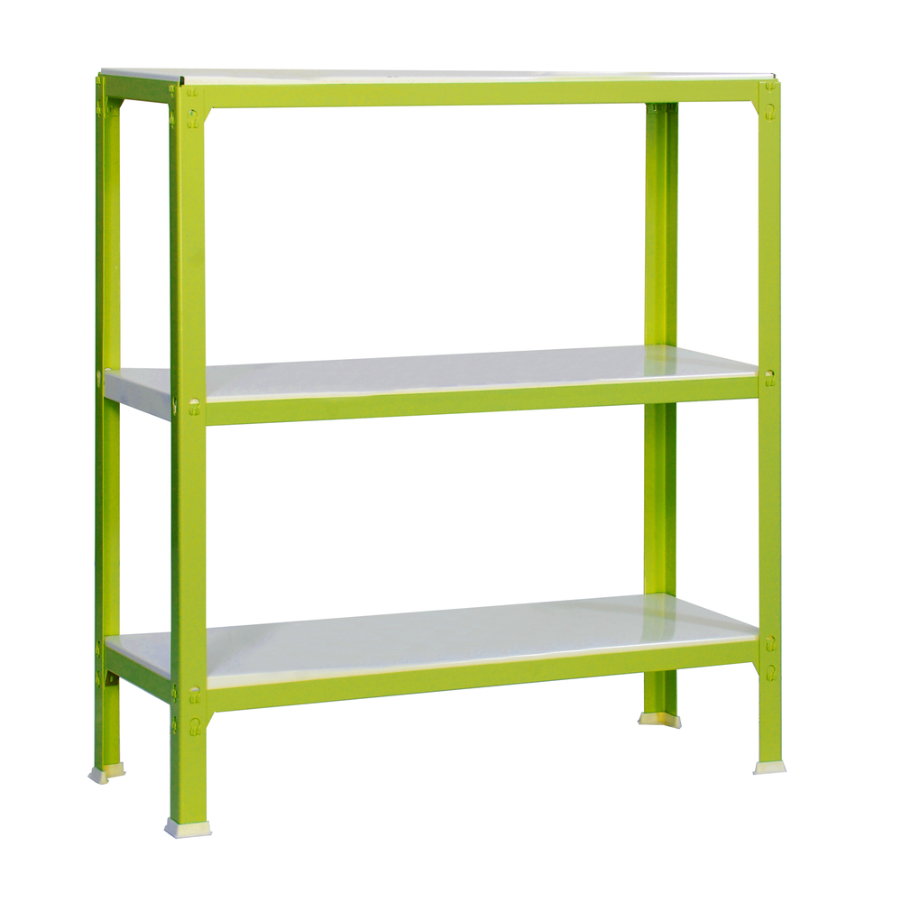 Rayonnage intérieur 900x800x300 - 3 niveaux Vert/Blanc - SIMON RACK - 8435104940006