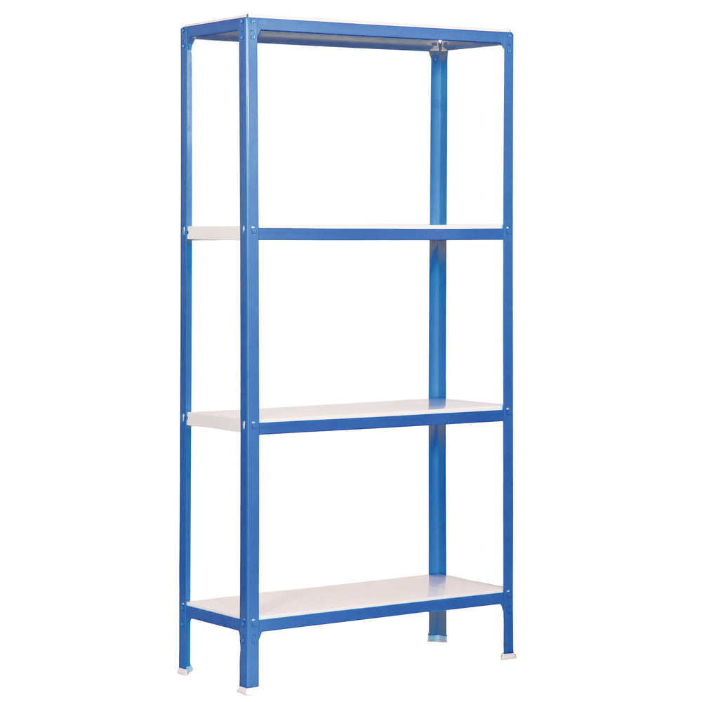 Rayonnage intérieur 1600x800x300 - 4 niveaux Bleu/Blanc - SIMON RACK - 8435104940099