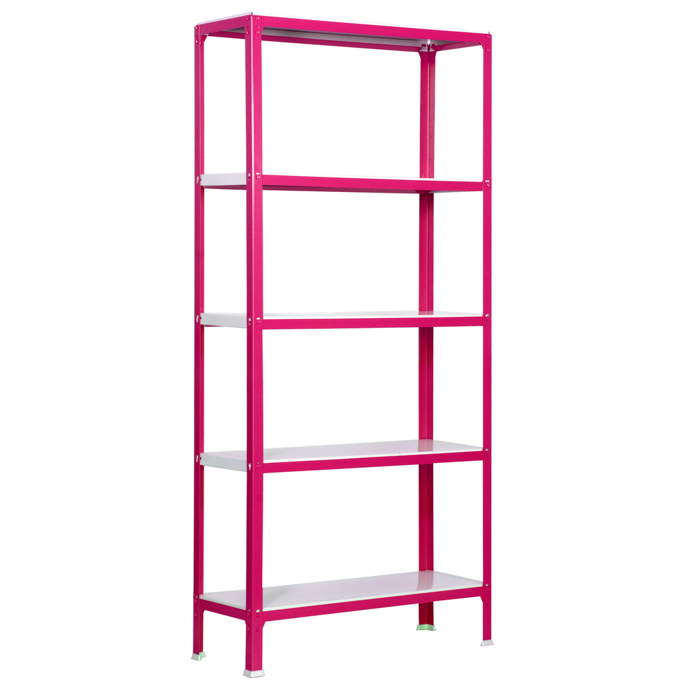 Rayonnage intérieur 1800x800x300 - 5 niveaux Rose/Blanc - SIMON RACK - 8435104940143