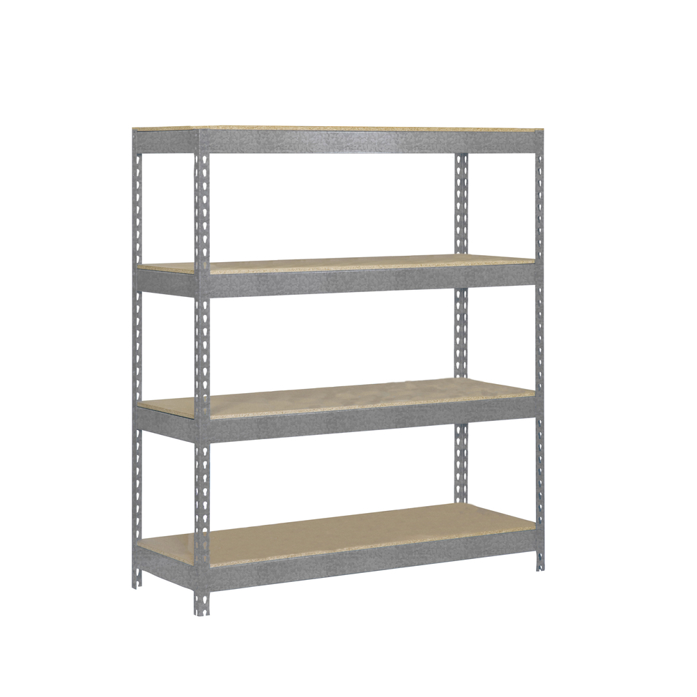 Étagère charge moyenne 300 kg 2000x1200x450 - 4 niveaux Bleu/Orange/Bois - SIMON RACK - 8435104942451