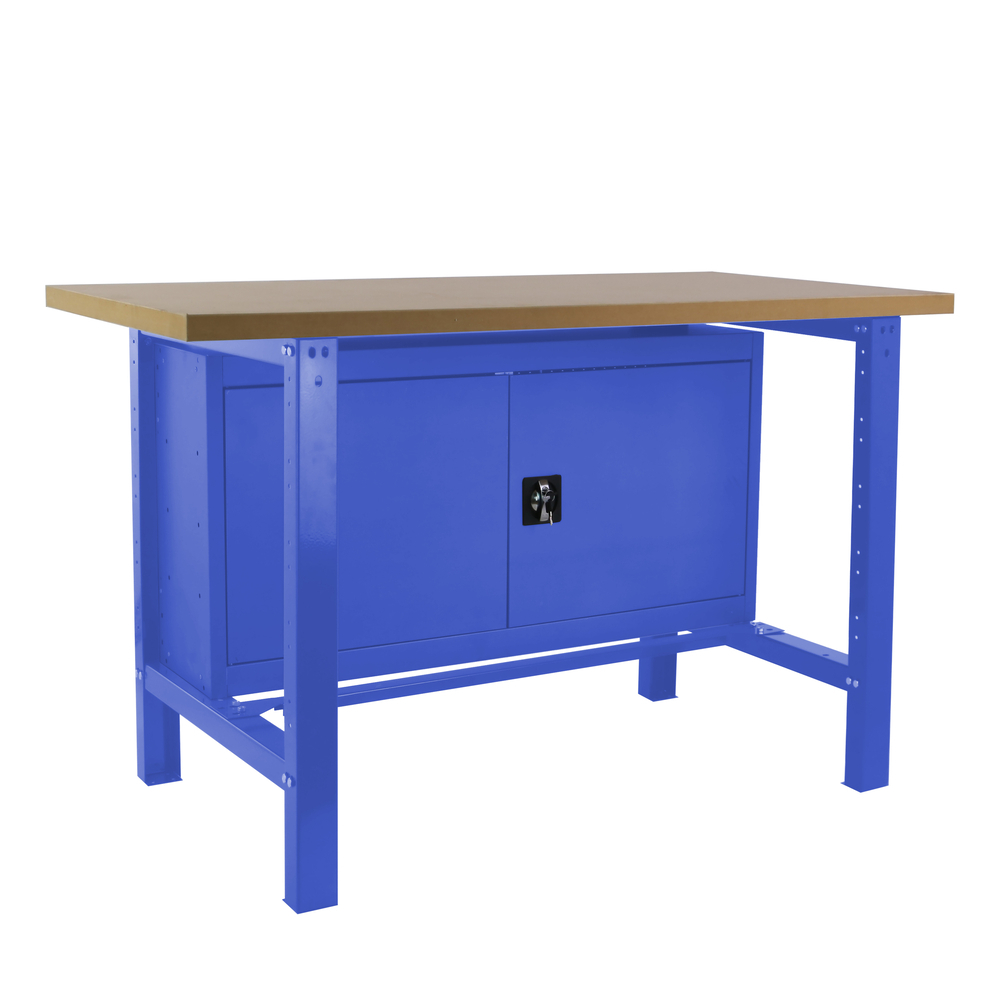 Kit établi Bricolage - 865x1500x750 - 1 niveau Bleu/Bois - SIMON RACK - 8435104942611