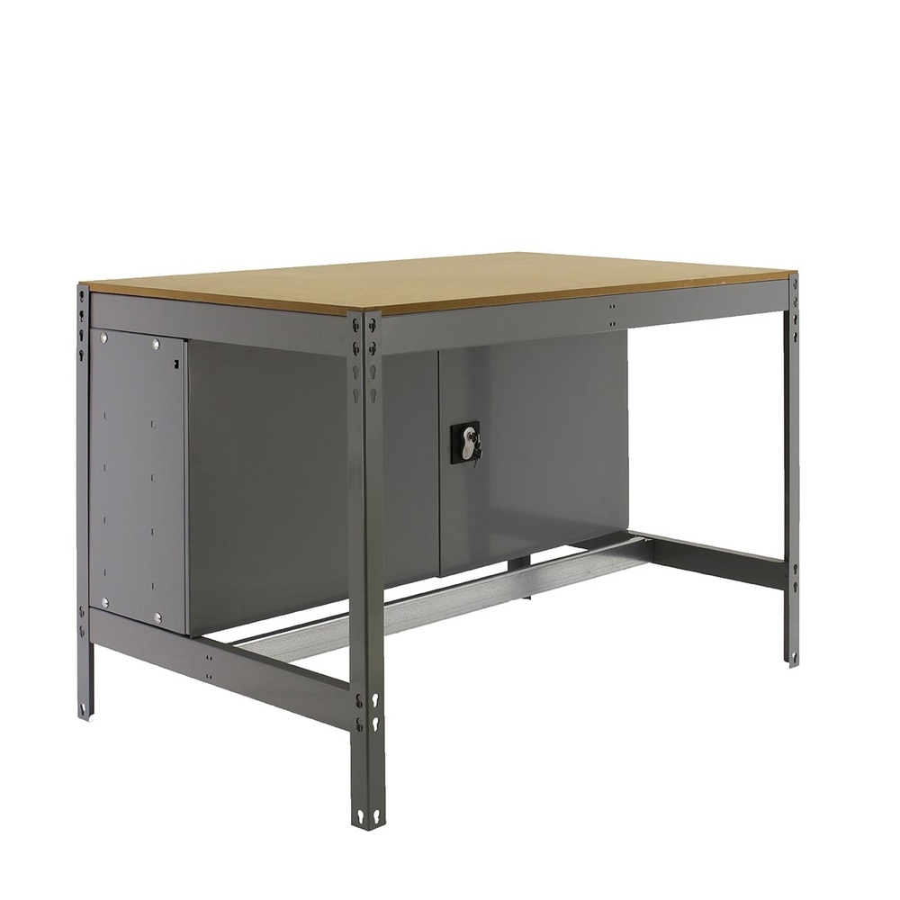 Kit établi Bricolage - 842x1210x760 - 1 niveau Gris/Bois - SIMON RACK - 8435104942925
