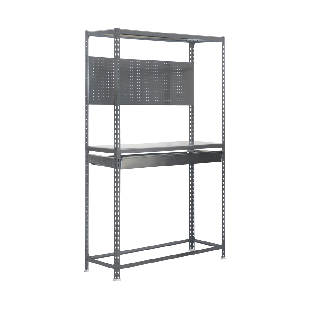 Rayonnage pour garage auto - 2000x1000x400 - 3 niveaux Gris - SIMON RACK - 8435104944141