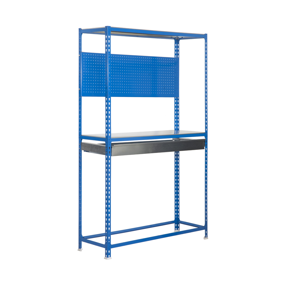Rayonnage pour garage auto - 2000x1200x400 - 3 niveaux Bleu - SIMON RACK - 8435104944196