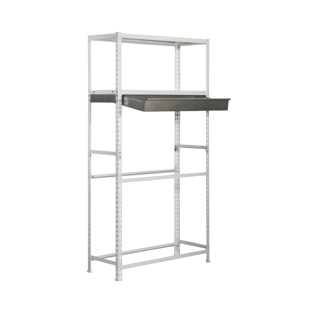Rayonnage pour garage auto - 2000x1000x400 - 4 niveaux Blanc - SIMON RACK - 8435104944271