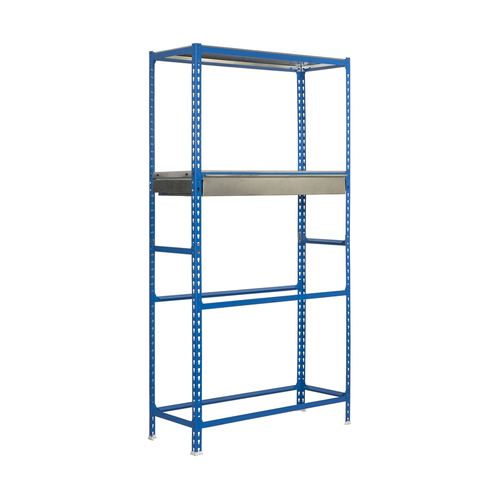 Rayonnage pour garage auto - 2000x1000x400 - 4 niveaux Bleu - SIMON RACK - 8435104944288