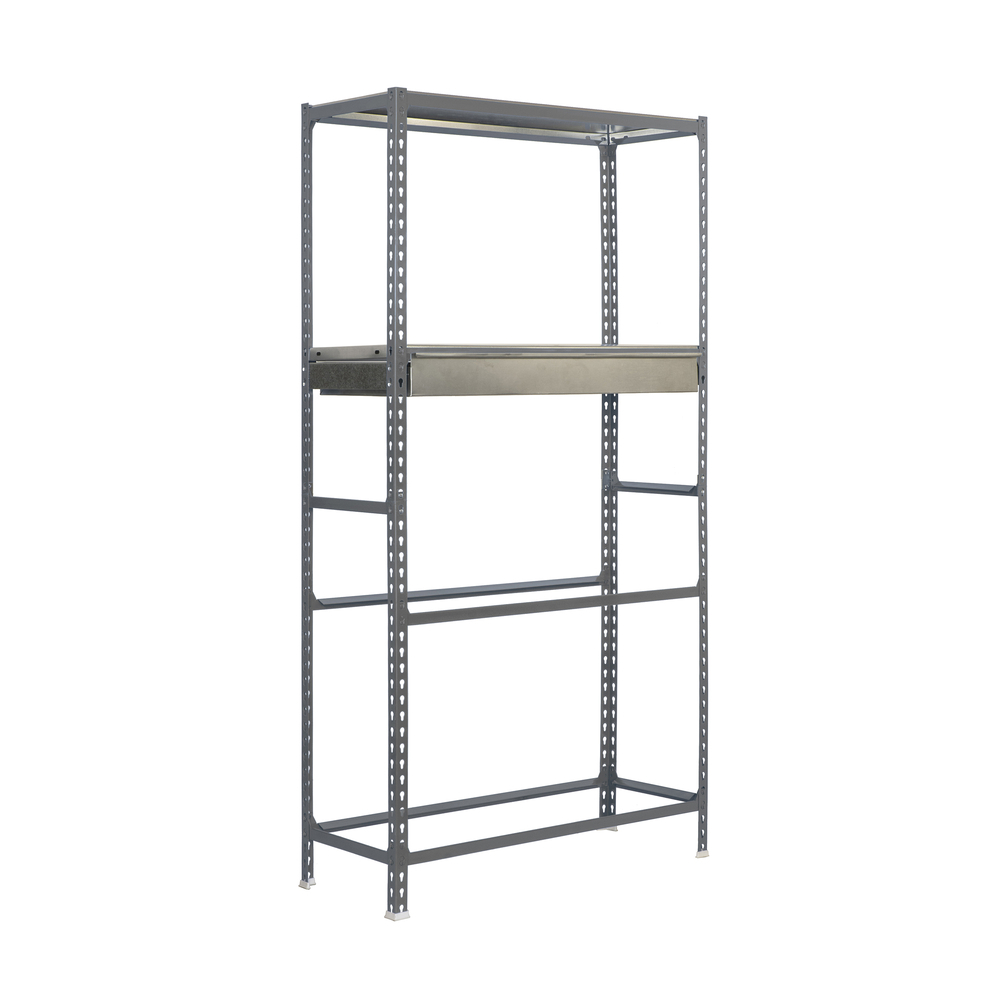 Rayonnage pour garage auto - 2000x1200x400 - 4 niveaux Gris - SIMON RACK - 8435104944295
