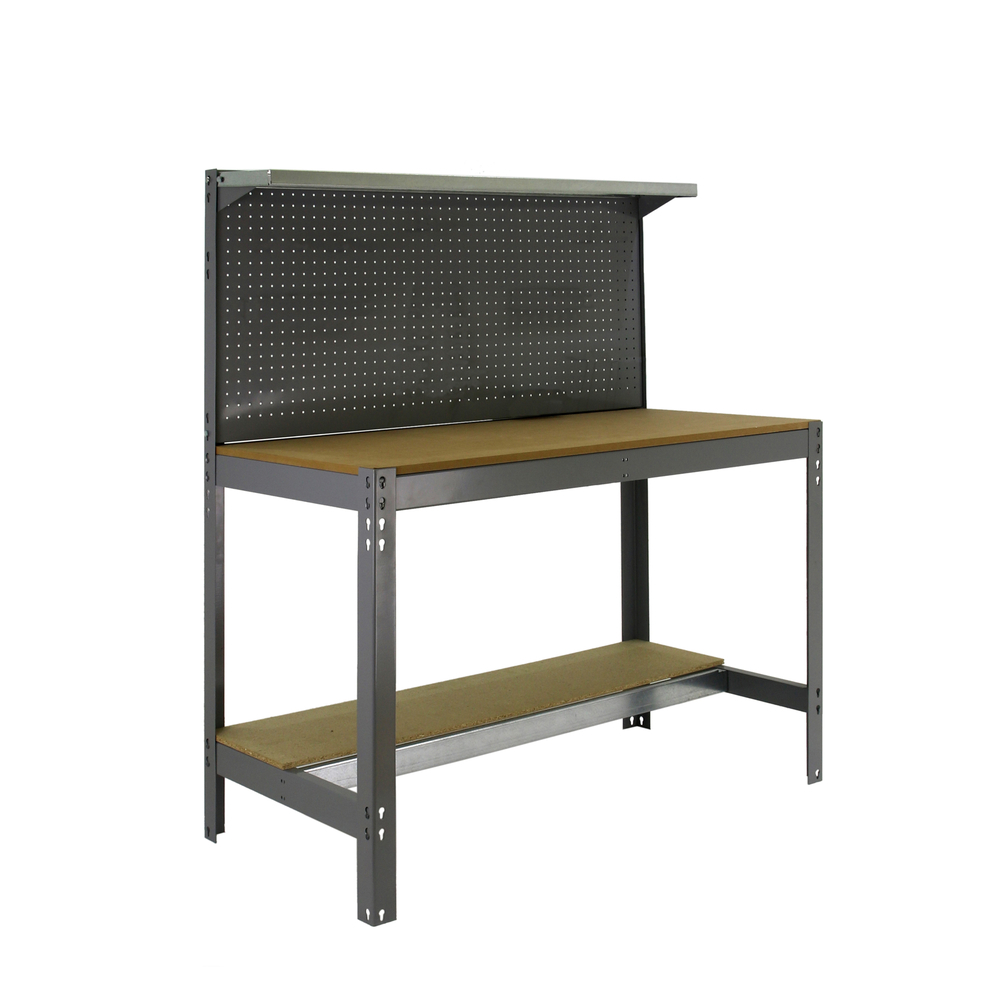 Kit établi Bricolage - 1445x1510x610 - 3 niveaux Gris/Bois - SIMON RACK - 8435104946909