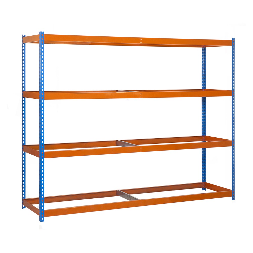 Étagère charge moyenne 400kg - 2000x1800x600 - 4 niveaux Bleu/Orange - SIMON RACK - 8435104949696