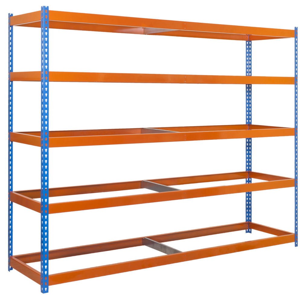 Étagère charge moyenne 400kg - 2000x1800x450 - 5 niveaux Bleu/Orange - SIMON RACK - 8435104949801
