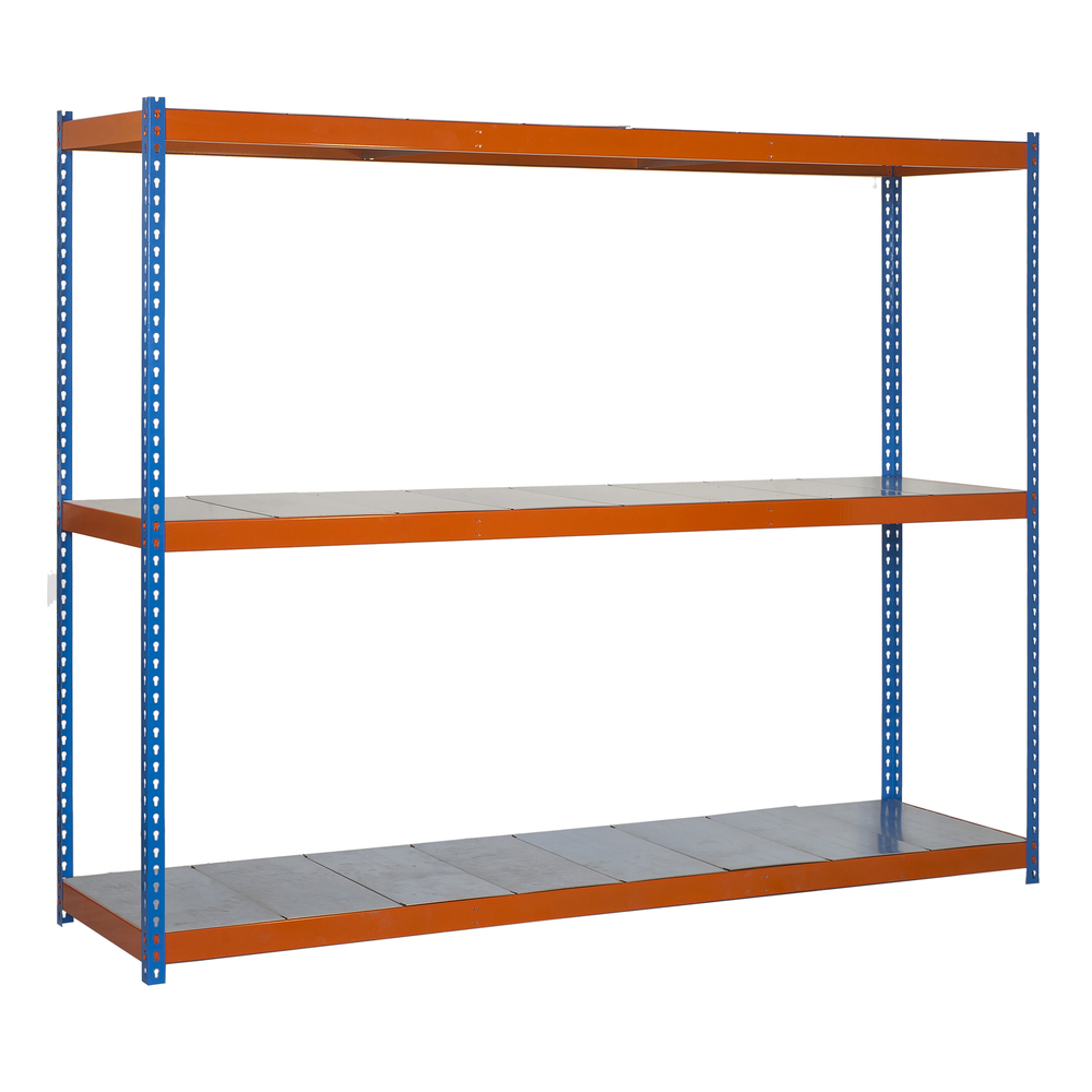 Étagère charge moyenne 400kg - 2000x1200x450 - 3 niveaux Bleu/Orange - SIMON RACK - 8435104950128